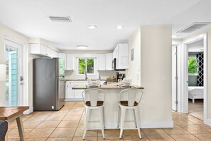 Fridge, microwave, oven, stovetop - Beach Steps Away - Pool, Pets, Renovated 2BR! (Holmes Beach)