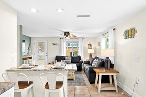 Living area - Beach Steps Away - Pool, Pets, Renovated 2BR! (Holmes Beach)