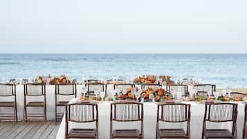 Outdoor wedding area