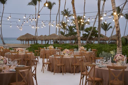 Outdoor wedding area