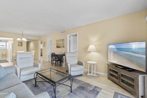 Smart TV, DVD player, books