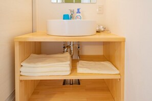 Hair dryer, towels