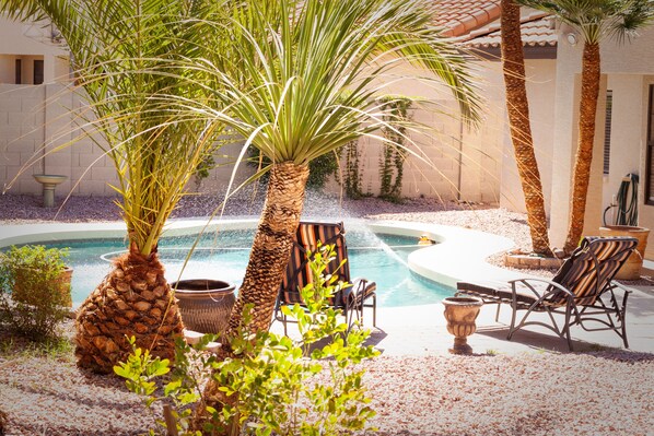 A heated pool