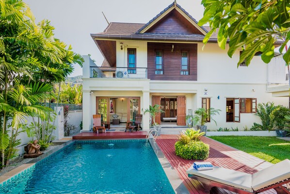 Outdoor pool, a heated pool - LARGE SURIN/BANGTAO VILLA WITH PRIVATE POOL/GARDEN (Thalang)
