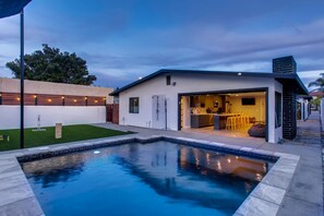Outdoor pool, a heated pool
