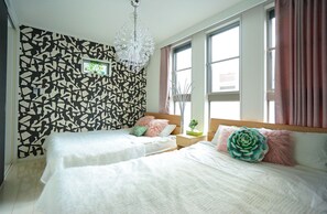 一棟貸し | 4 室のベッドルーム、デスク、アイロン / アイロン台、WiFi (無料)