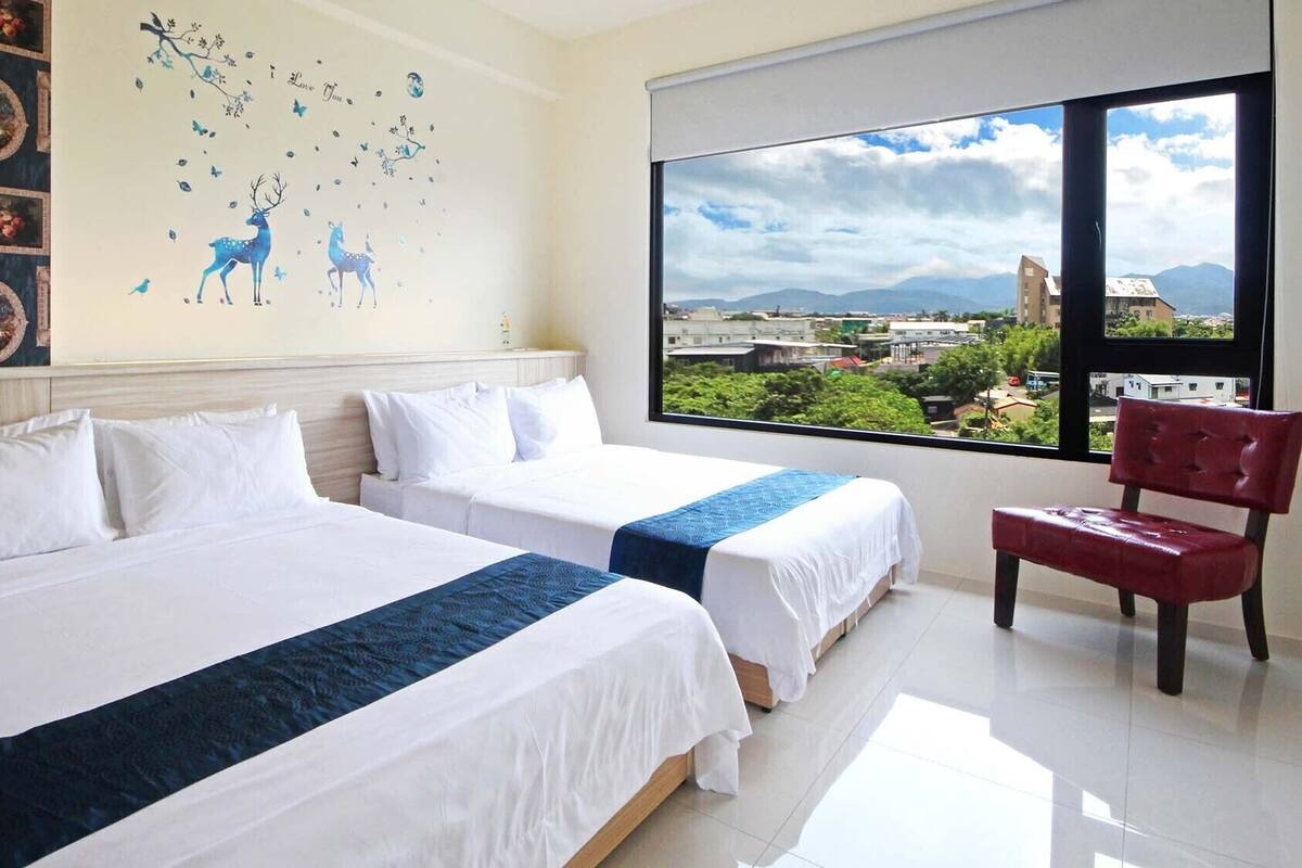 Down duvets, blackout curtains, free WiFi, bed sheets
