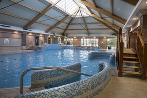 Indoor pool, open 7:00 AM to 10:00 PM, sun loungers