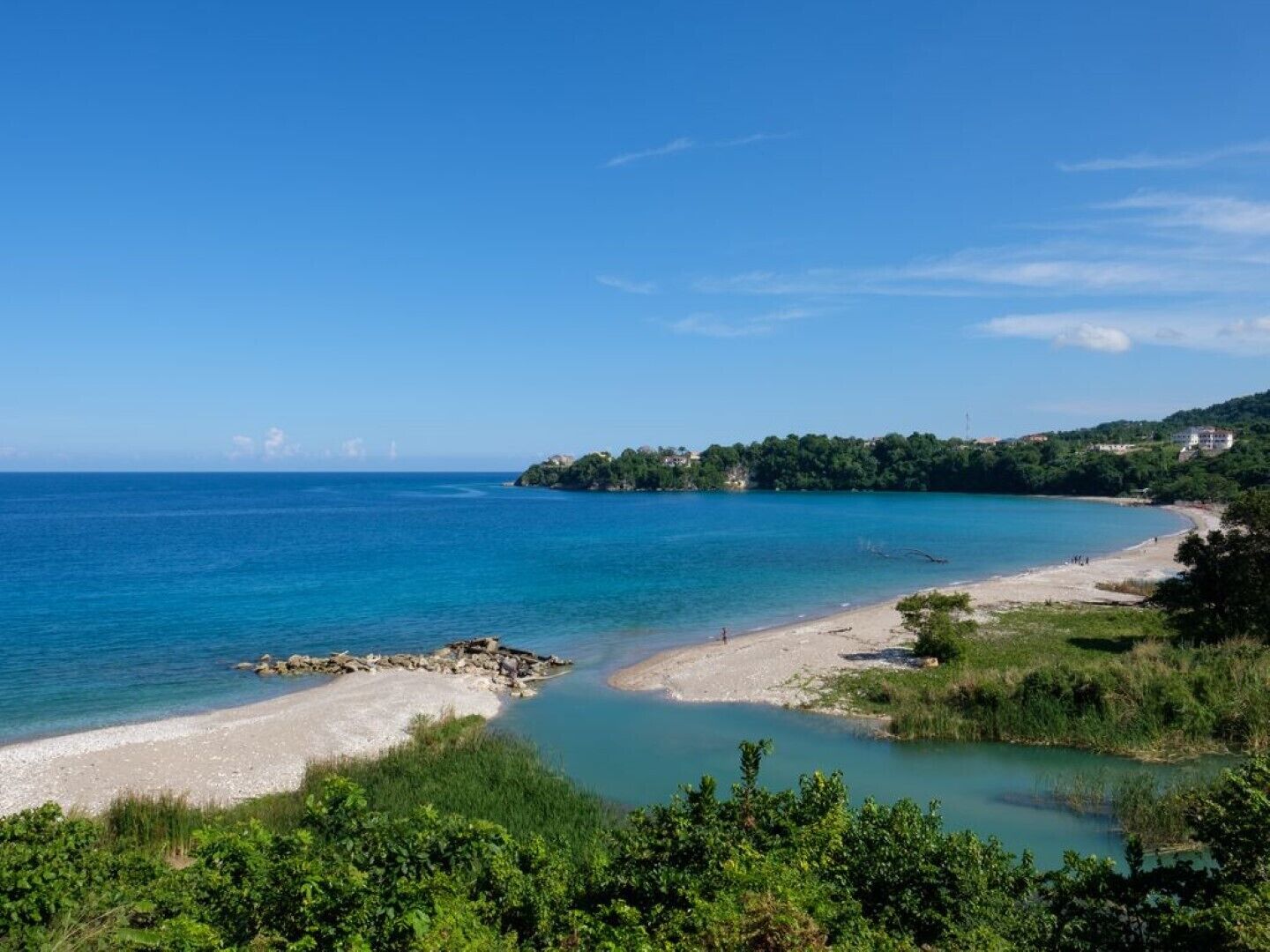 On the beach, sun loungers, beach towels