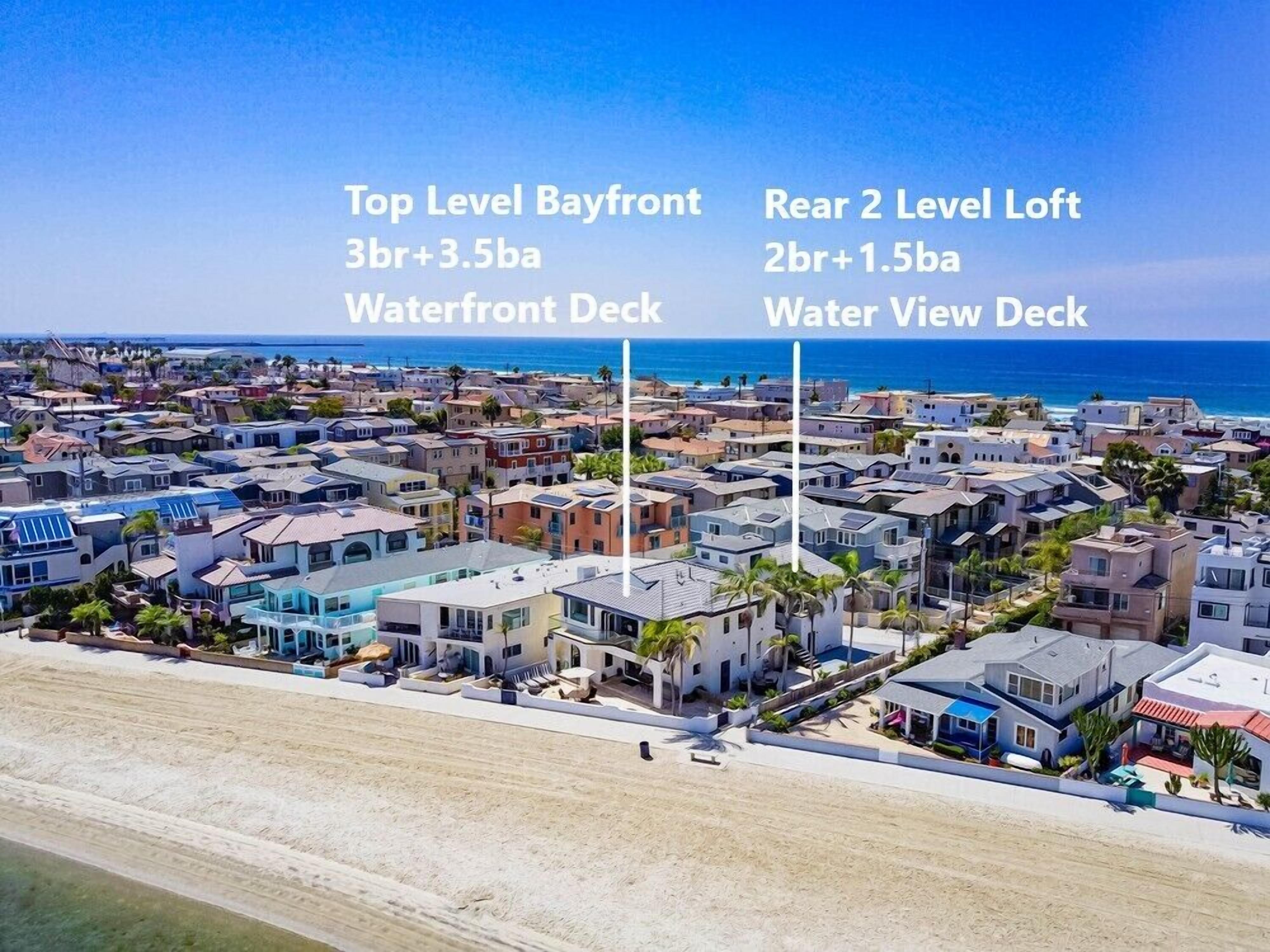 Entire 2nd Level ☆ 2 Water View Patios ☆ AC in ❤ of MB