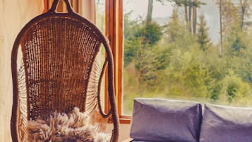 Family Apartment | Living area | 32-inch LCD TV with satellite channels, TV, fireplace