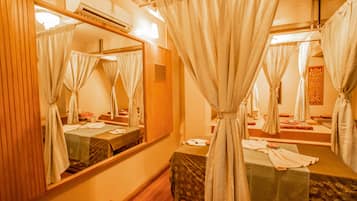 Hot tub, mud baths, Thai massages, body scrubs, facials