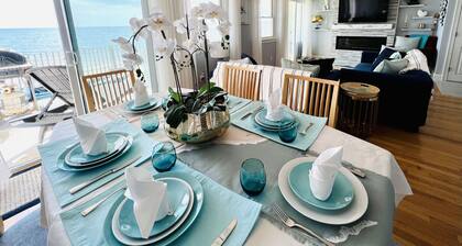 LUXURIOUS DIRECT OCEANFRONT,PRIVATE BEACH,AC,2BD2BA,BONUS LOFT,END UNIT,KAYAK