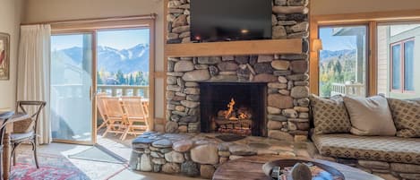 TV, fireplace, Netflix, streaming services