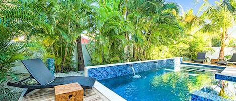 A heated pool