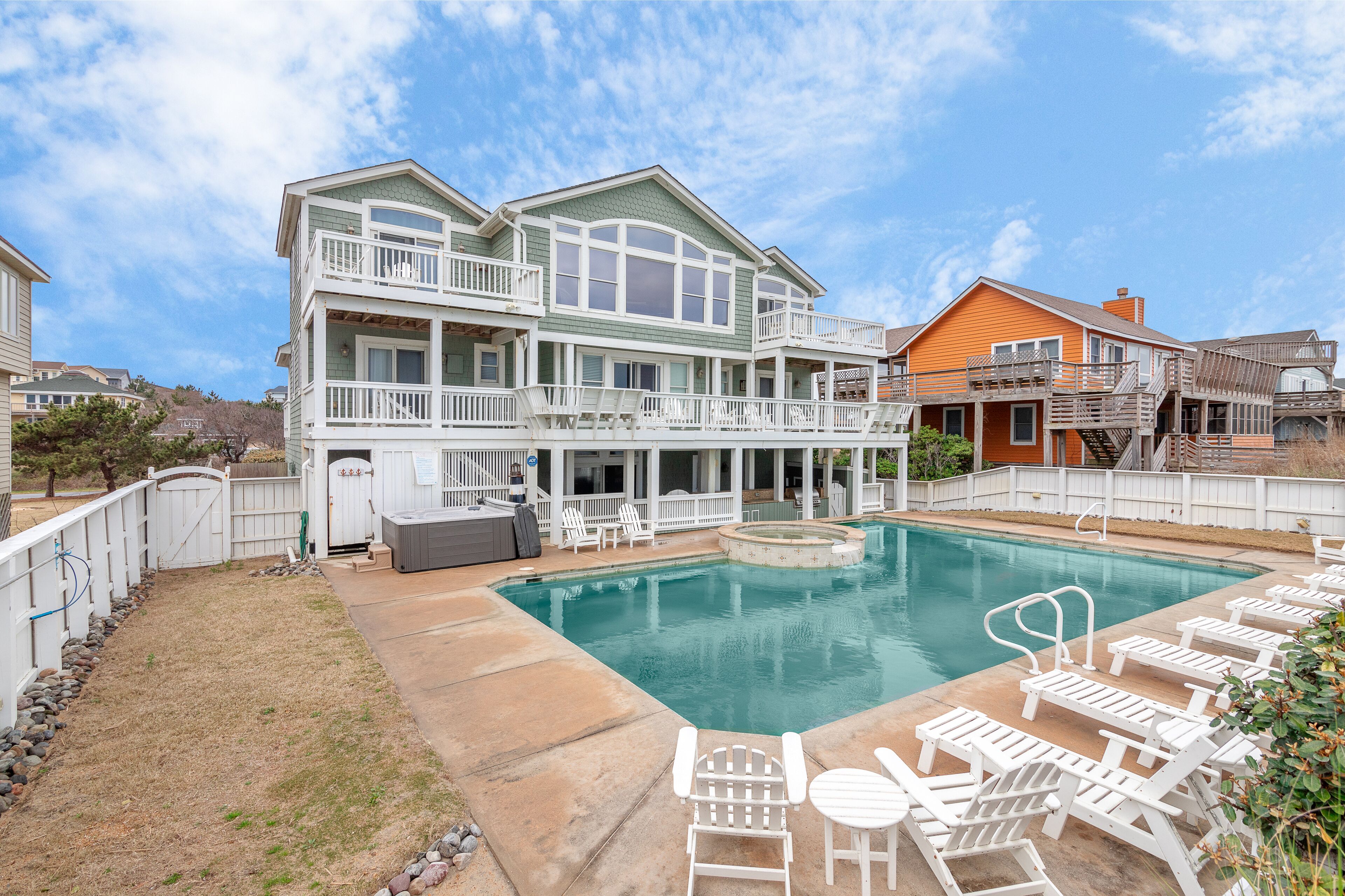 Oceanfront home with private heated pool complete with swim up bar and in-pool seating
