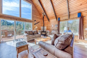 TV, fireplace, DVD player