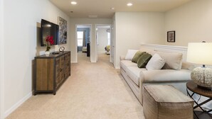 Apartment | Wohnzimmer | LED-Fernseher, Videospielkonsole, Tischtennisplatte