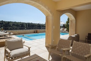 Outdoor pool - Ilys Home, a Country-chic Retreat with Pool & BBQ, Walking distance to amenities (Margarites, Rethymno)