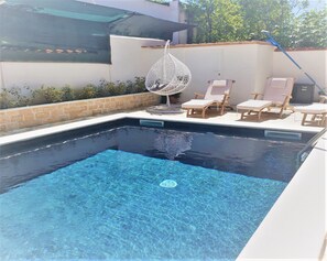 Outdoor pool, a heated pool - Villa Casa Mia (Apartment A1)  in Sabunike with swimming pool , Privlaka, Zadar  (Privlaka)