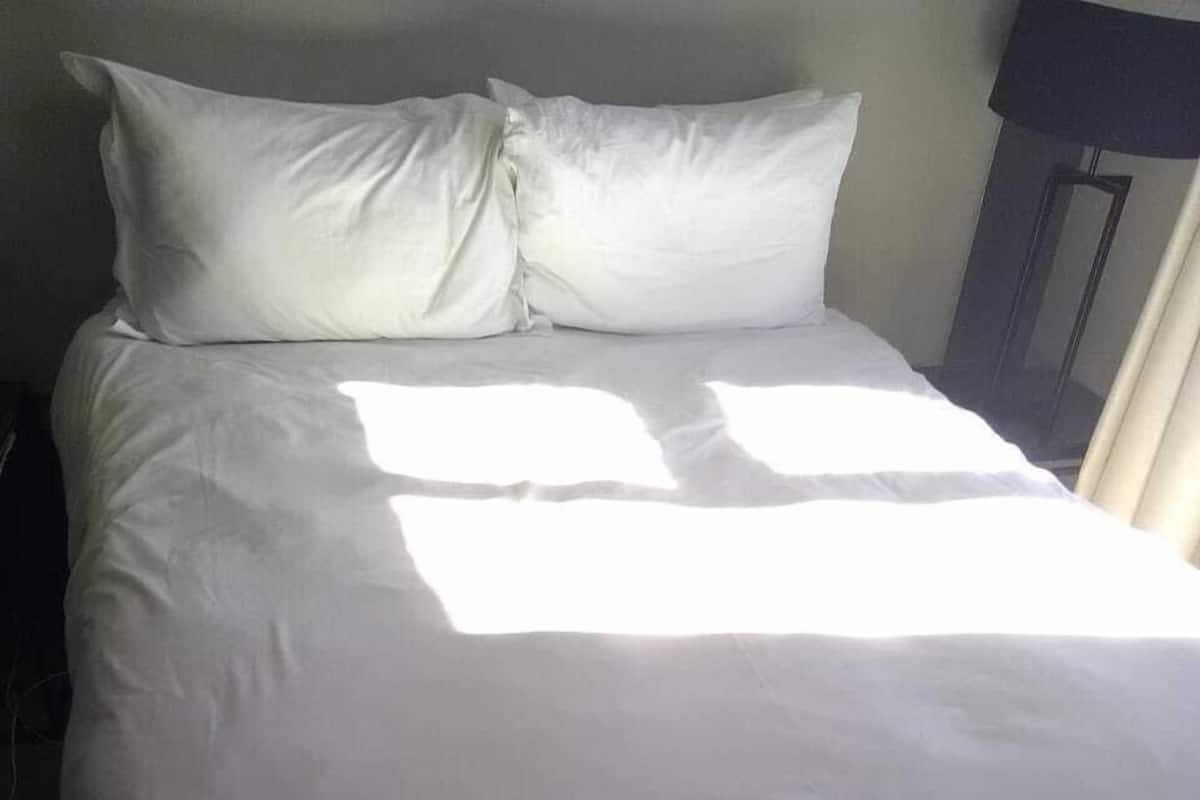 1 bedroom, desk, laptop workspace, iron/ironing board