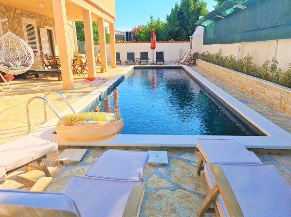 Outdoor pool, a heated pool