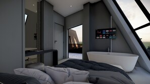 奢华别墅, 2 间卧室, 私人游泳池, 海景 | 防过敏的被褥、迷你吧、免费 WiFi、床单