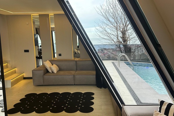 Luxury Villa, 2 Bedrooms, Private Pool, Sea View | Hypo-allergenic bedding, minibar, free WiFi, bed sheets