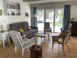 Televisión, chimenea y reproductor de DVD 