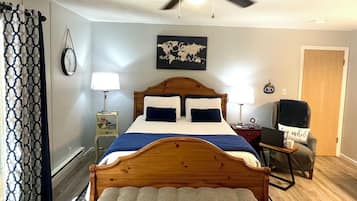 1 bedroom, iron/ironing board, travel crib, free WiFi