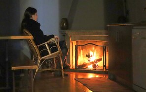 Ferienhaus, 5 Schlafzimmer (I) | Wohnbereich | Flachbildfernseher, Kamin