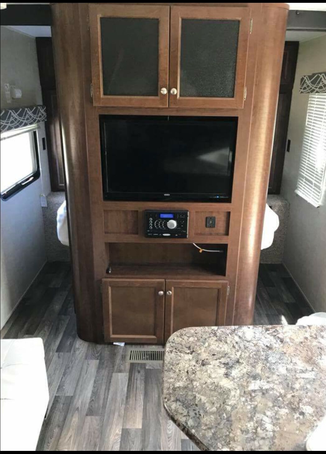 32' RV Travel Trailer Camper on site in South Haven Michigan