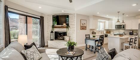 TV connectée, cheminée