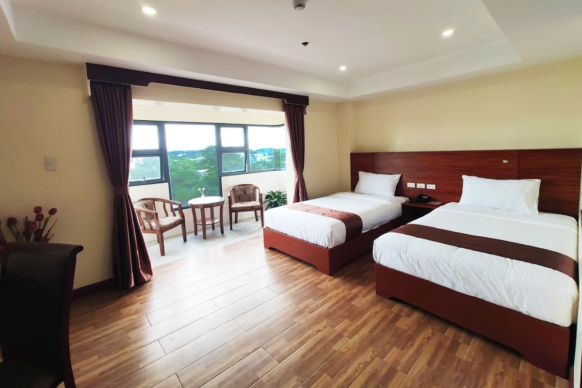 Basic Double or Twin Room, 2 Double Beds, Non Smoking, City View