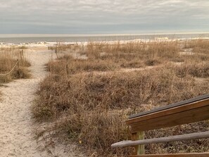 Beach nearby, sun-loungers