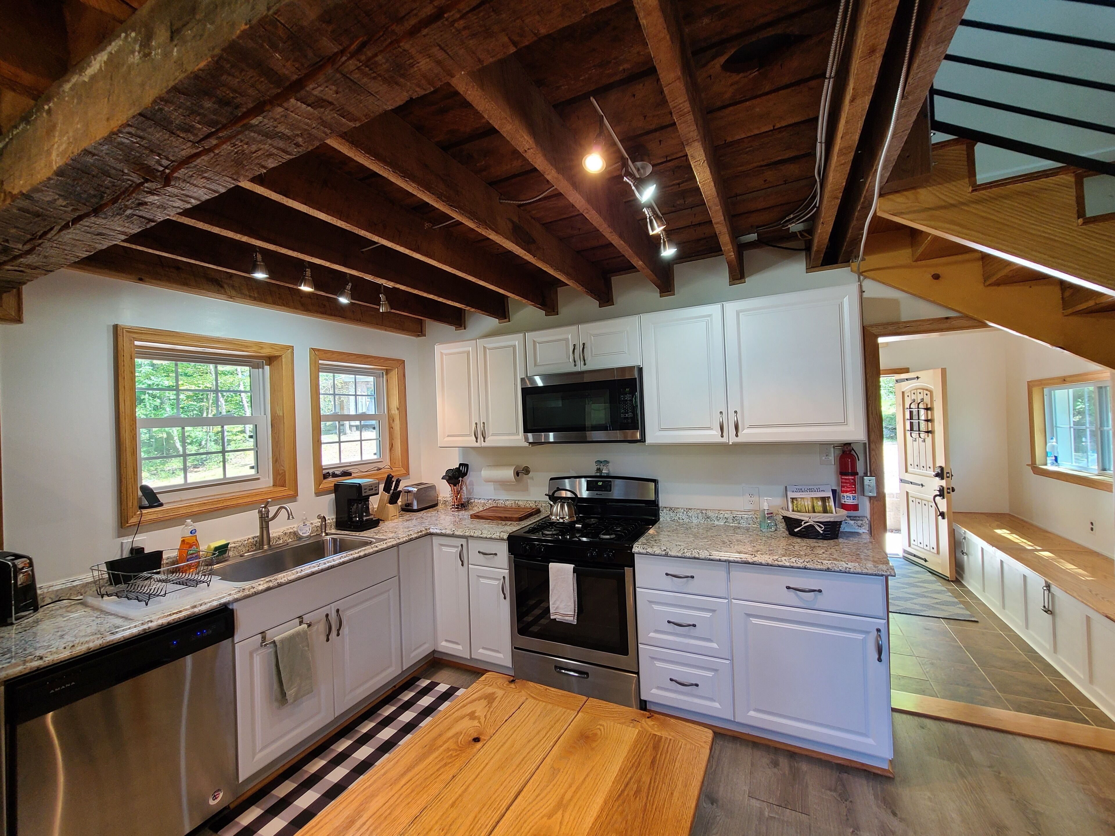 Charming cabin nestled deep in the woods, great for a peaceful getaway