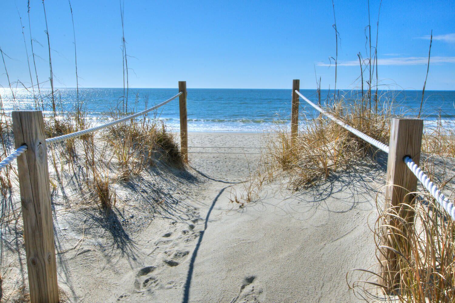 Plage, chaises longues