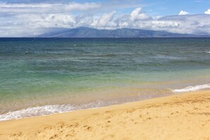 On the beach, sun-loungers, beach towels - Kaanapali Shores 318 - SUPER CLEAN! OCEANVIEW 1BD / 1BA (Lahaina)