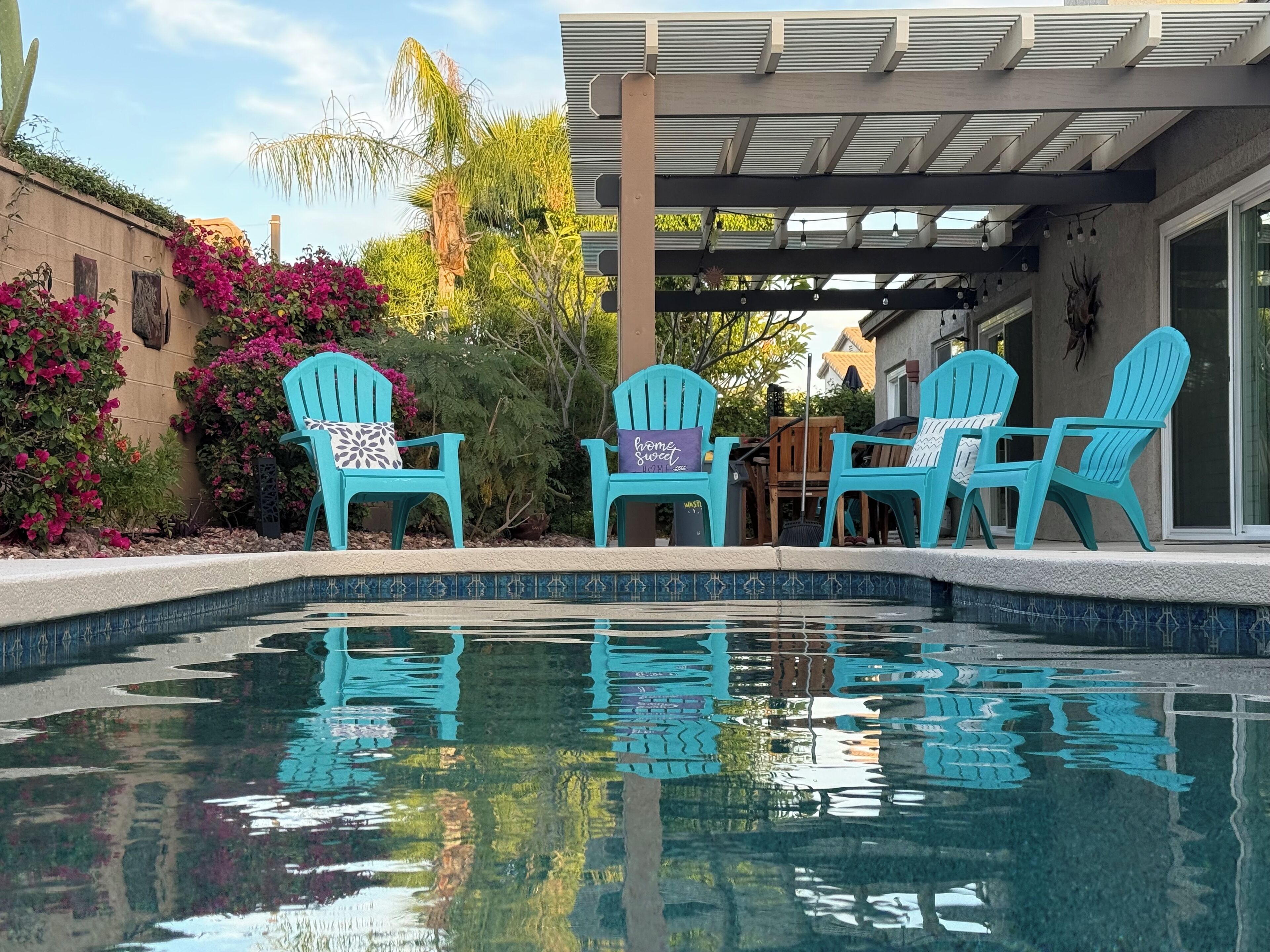 Pool and sitting area