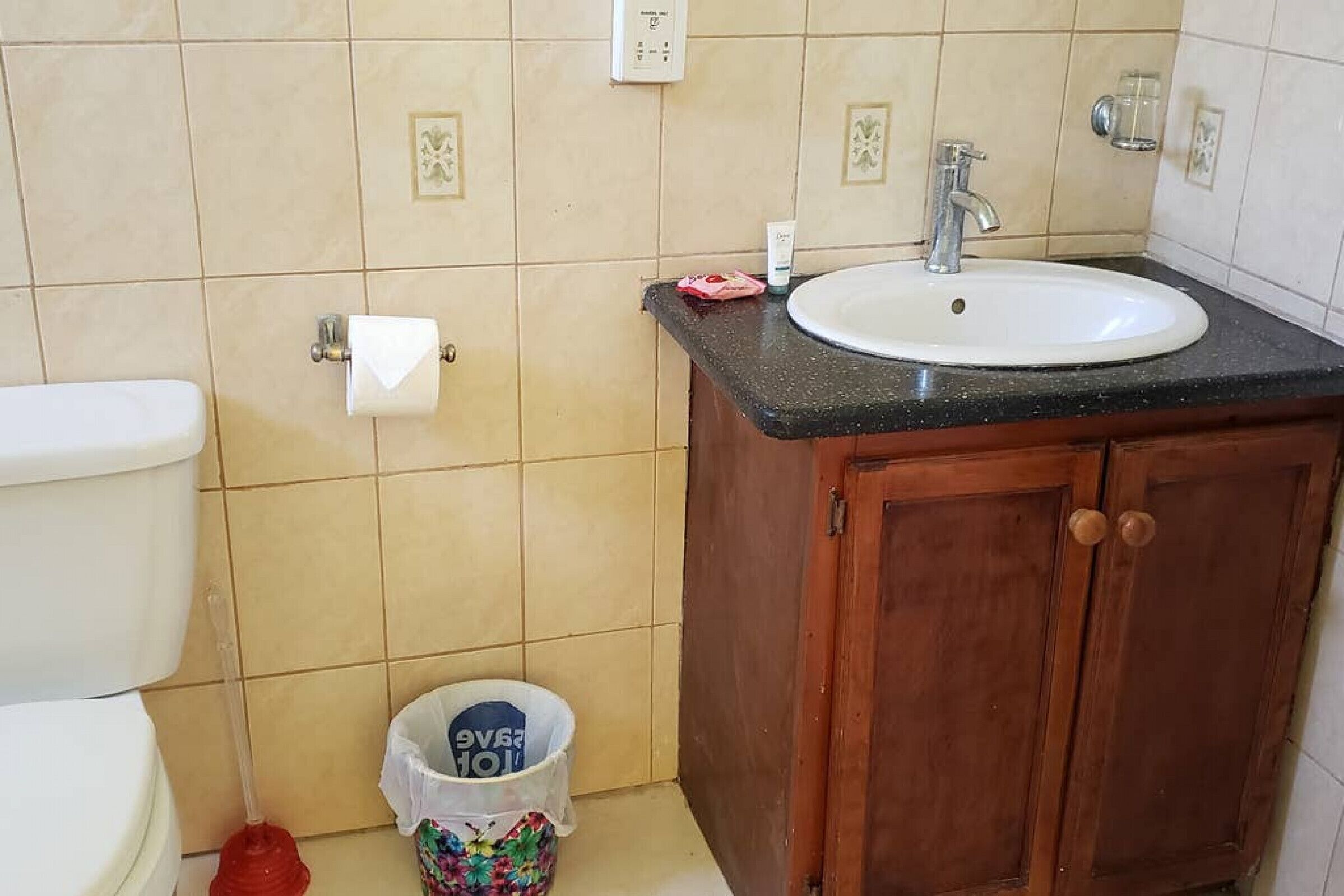 Hair dryer, towels