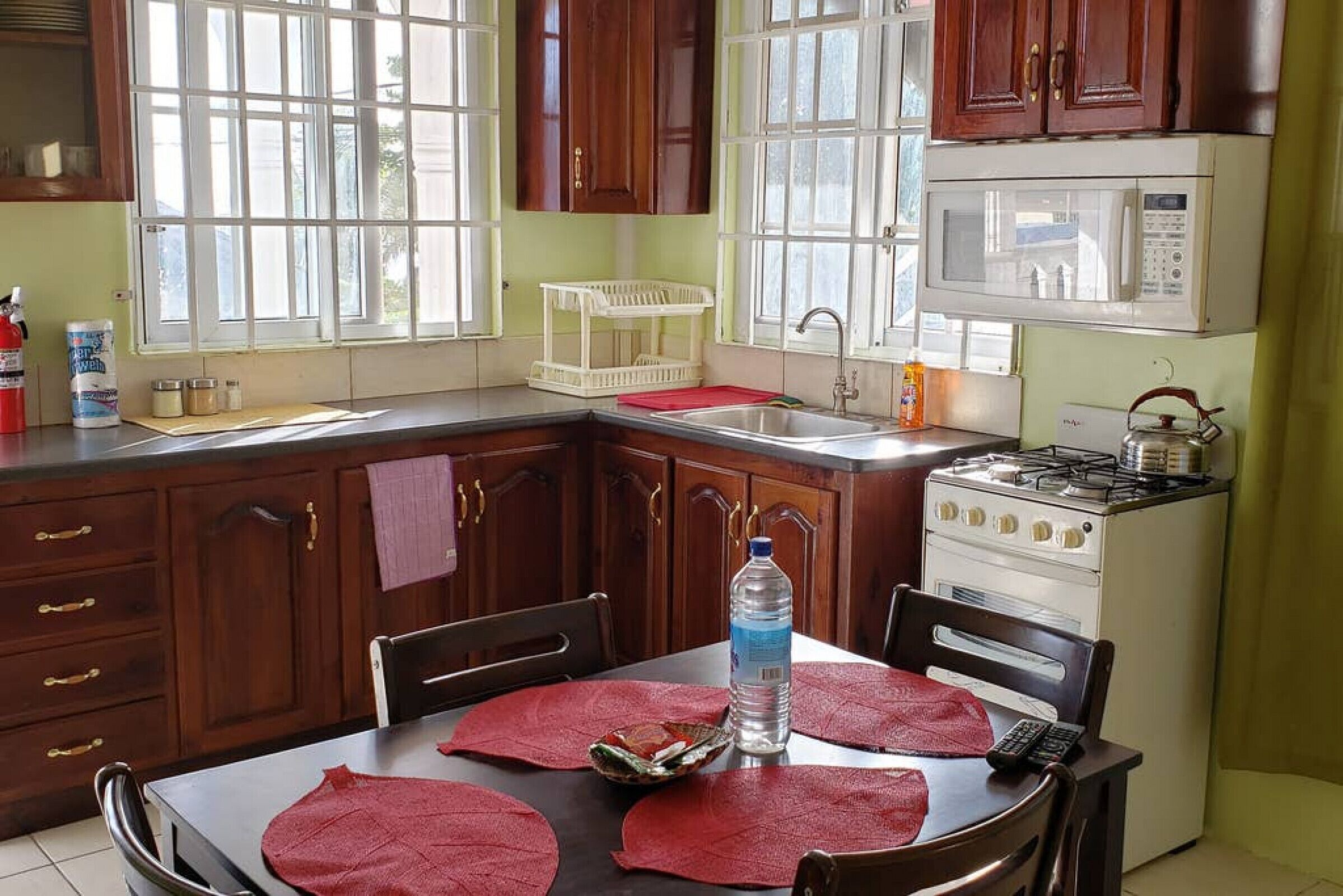 Køleskab, mikrobølgeovn, ovn, kaffe-/temaskine