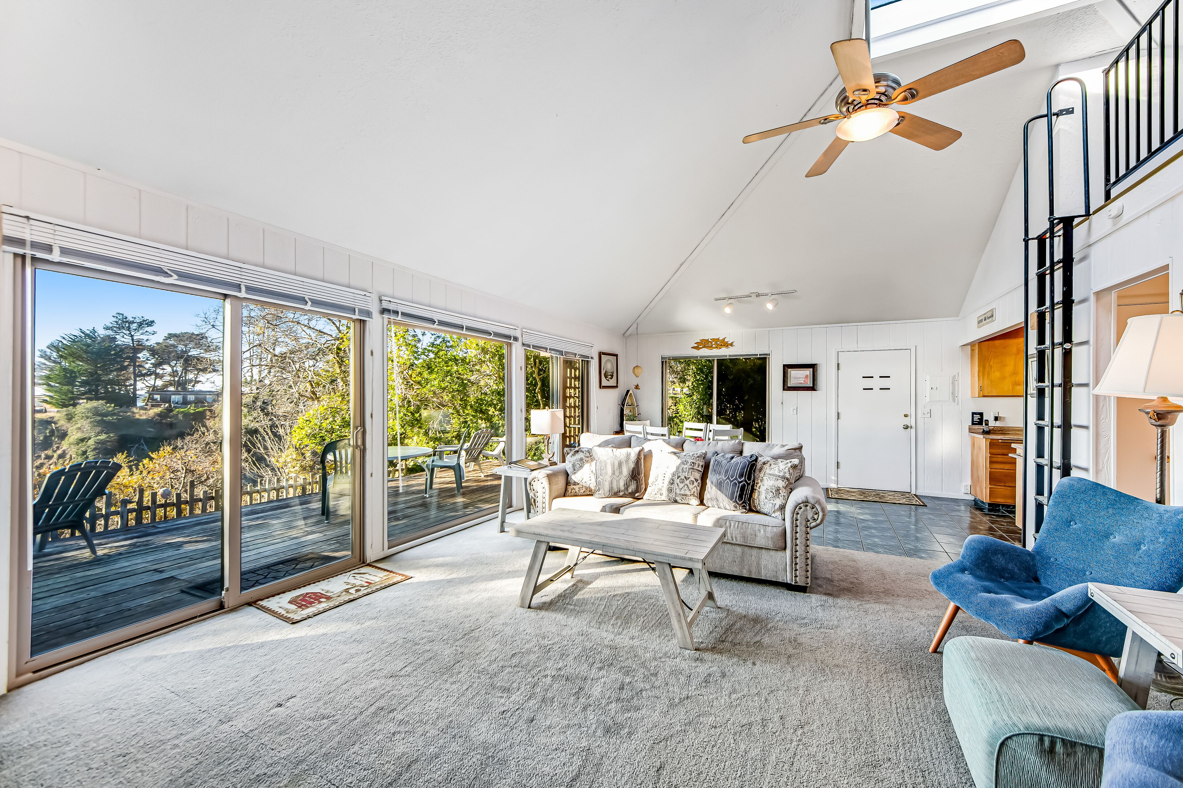 Charming oceanfront home w/ a wood stove, private hot tub, & water views!