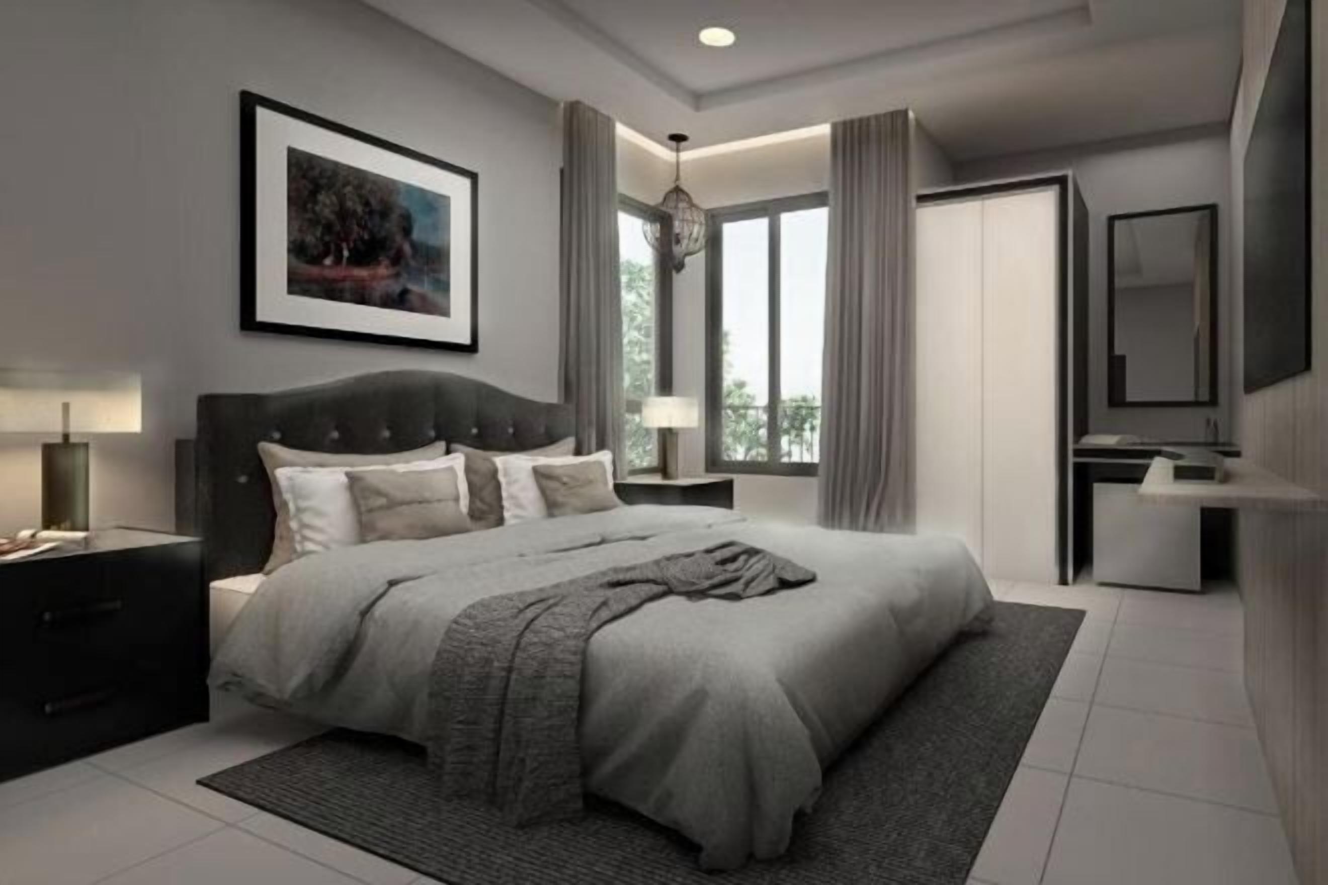 Een bureau, verduisterende gordijnen, gratis wifi, beddengoed