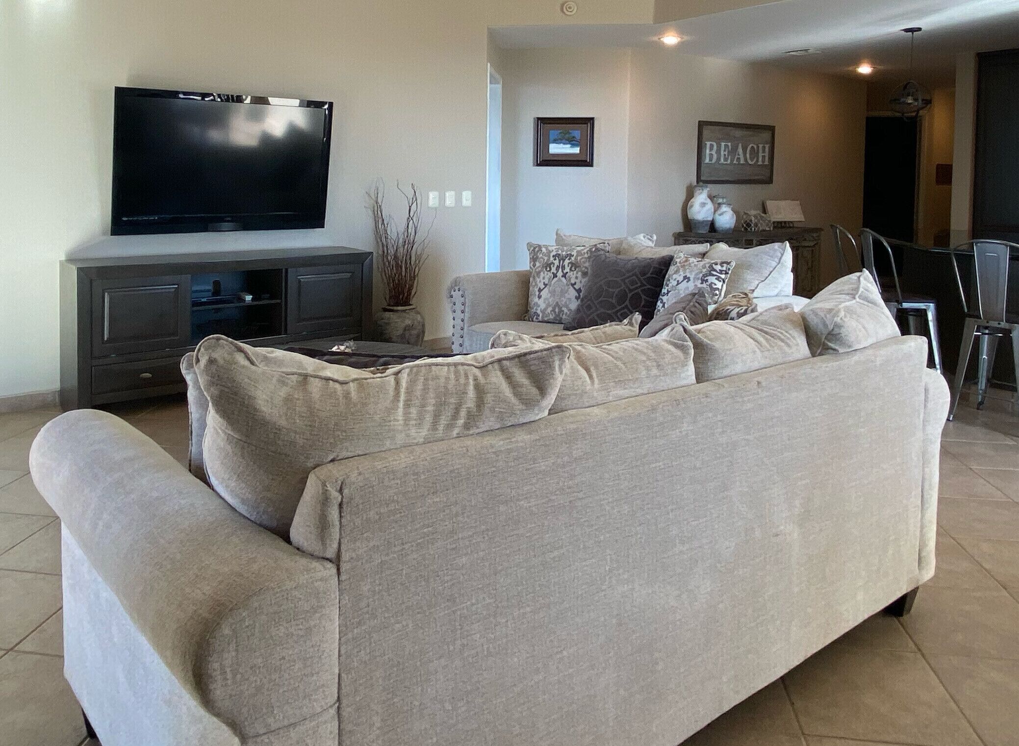 tv, dvd player, books, video library