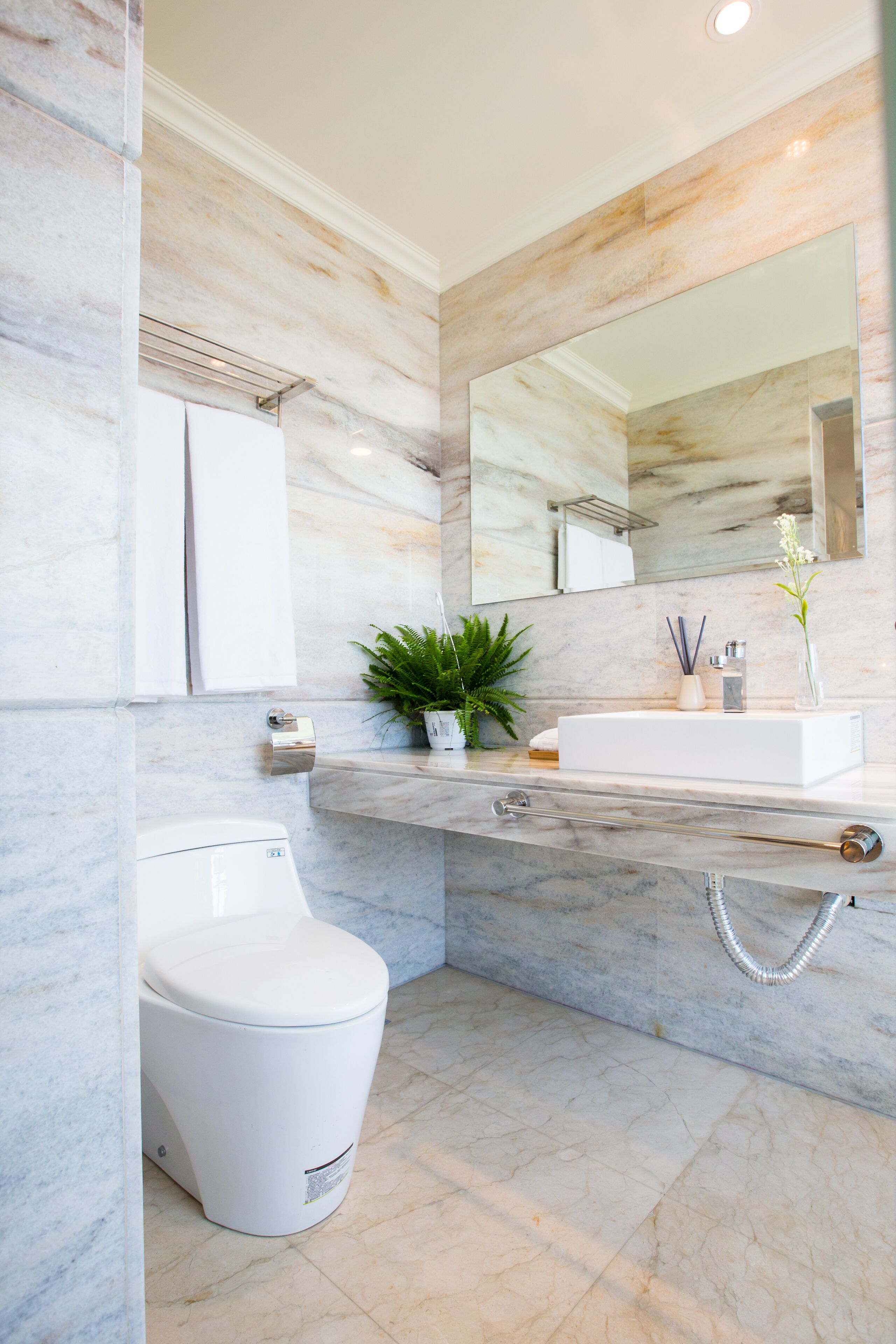 deluxe quadruple room | bathroom | shower, free toiletries, hair dryer, slippers