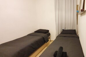 Iron/ironing board, free cots/infant beds, free WiFi, bed sheets