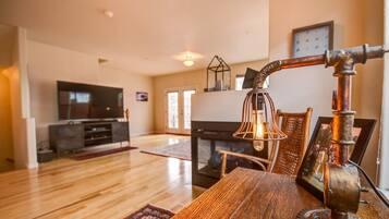 Villa (2 Bedrooms) | Living room | TV, fireplace