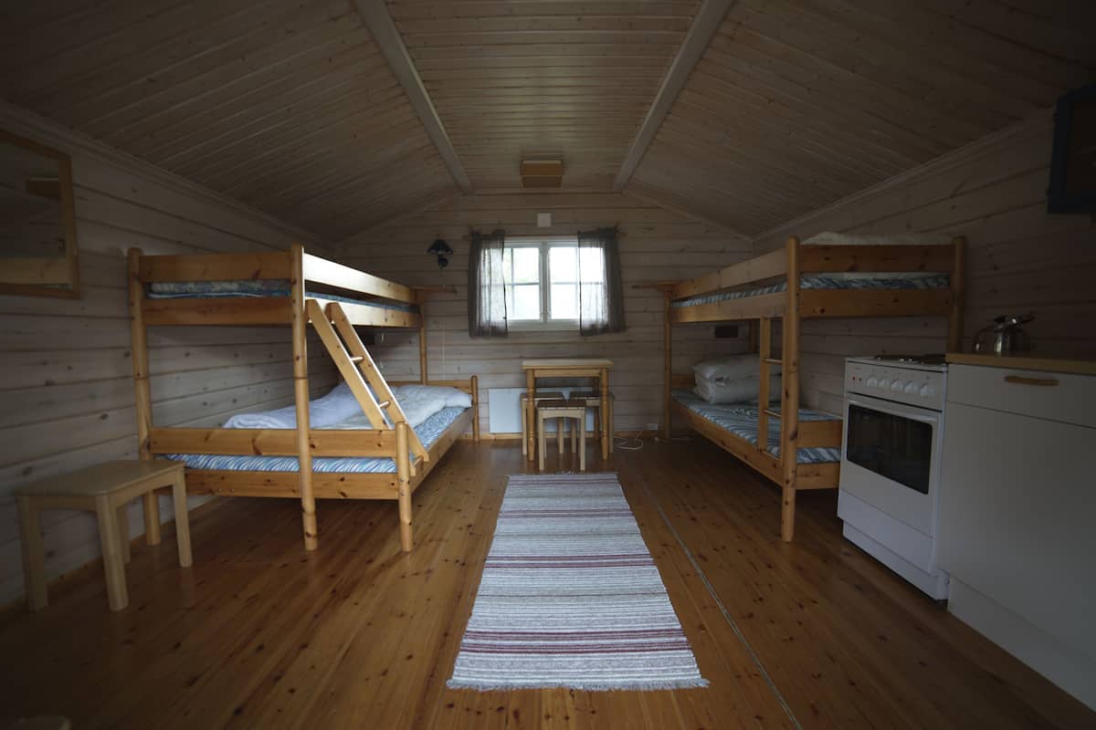 Mökki, jaettu kylpyhuone (8) | Ilmainen Wi-Fi, vuodevaatteet