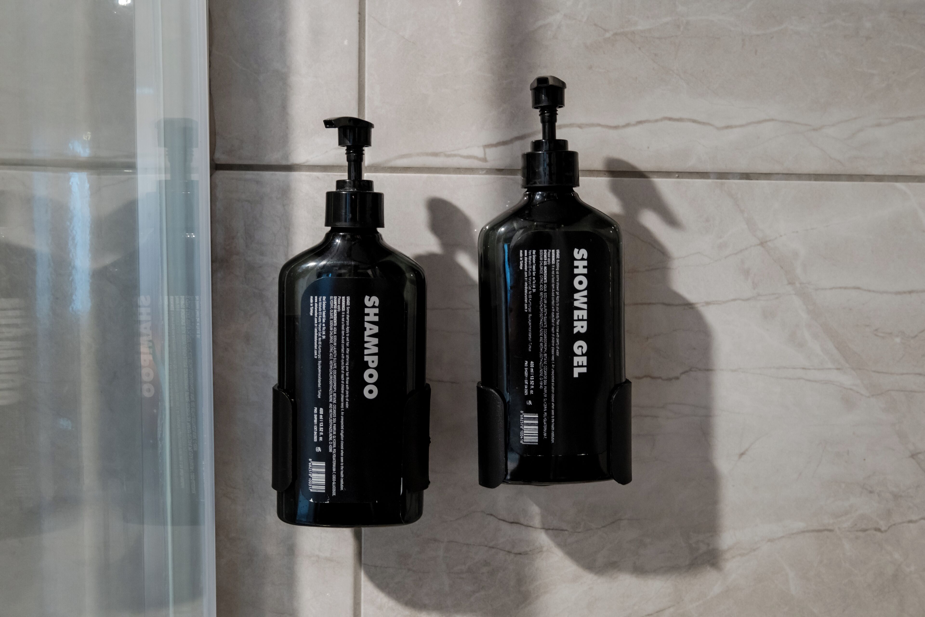 standard twin room | bathroom | shower, designer toiletries, hair dryer, slippers