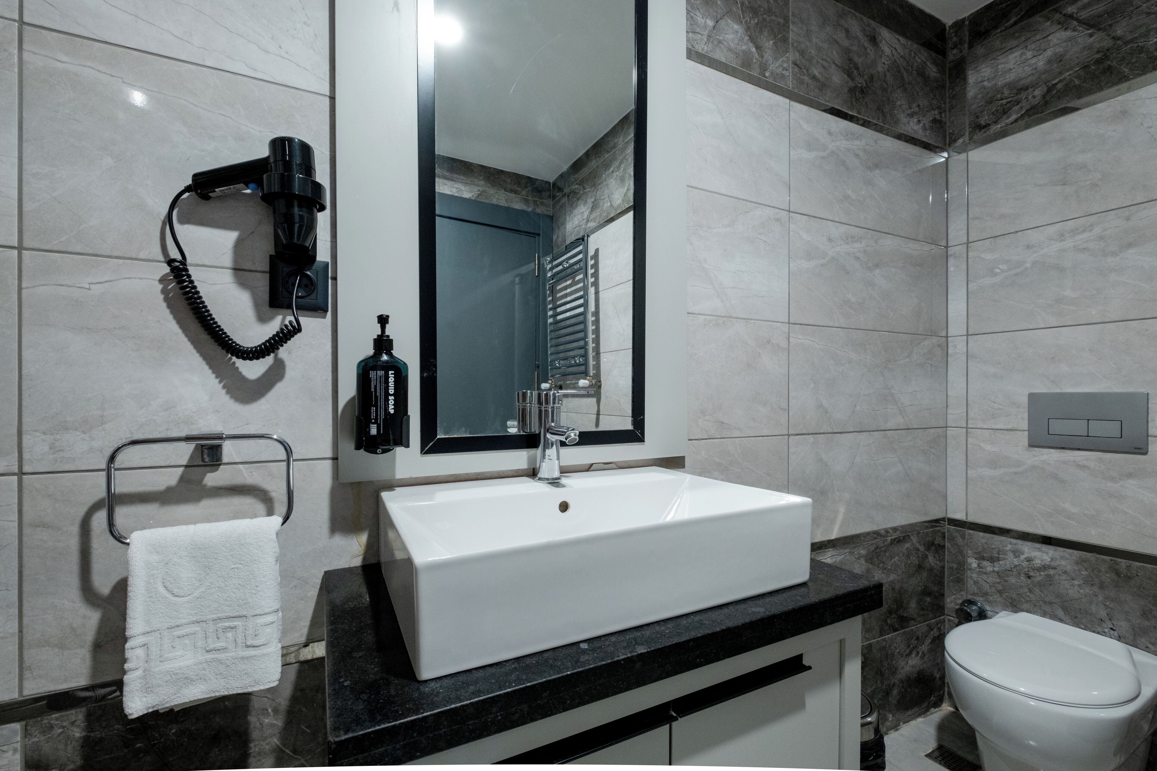 standard twin room | bathroom | shower, designer toiletries, hair dryer, slippers